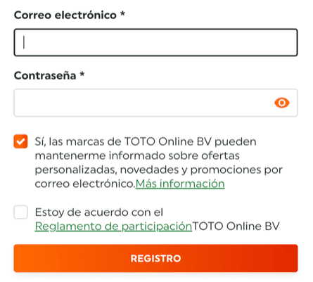 REGISTRO Toto casino